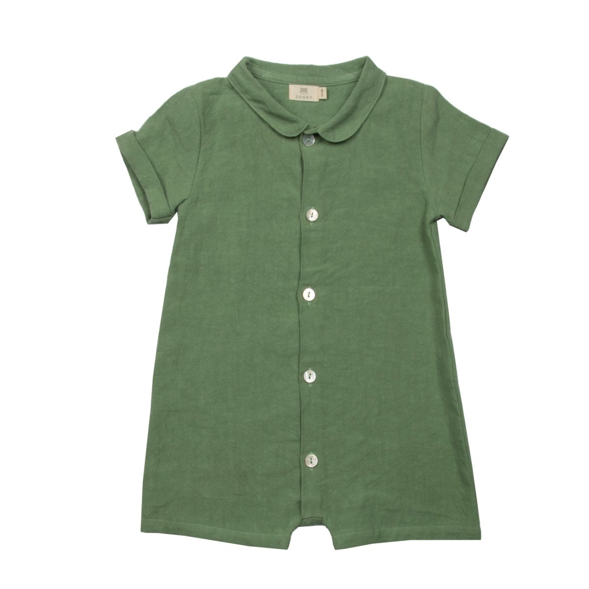 Loden Frost Linen Baby Overall - Suuky Porto