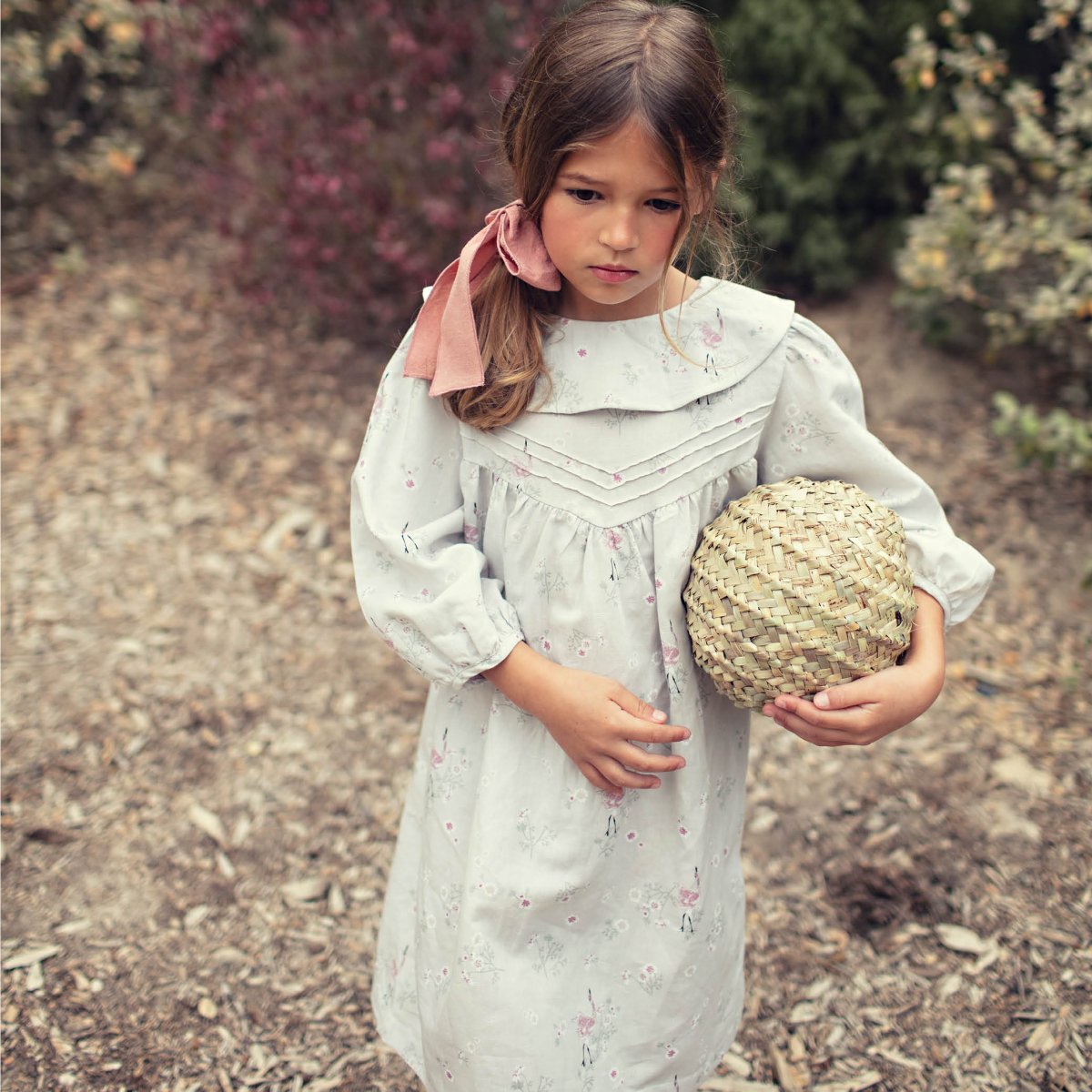 Printed Linen Pleated Dress - Suuky Porto