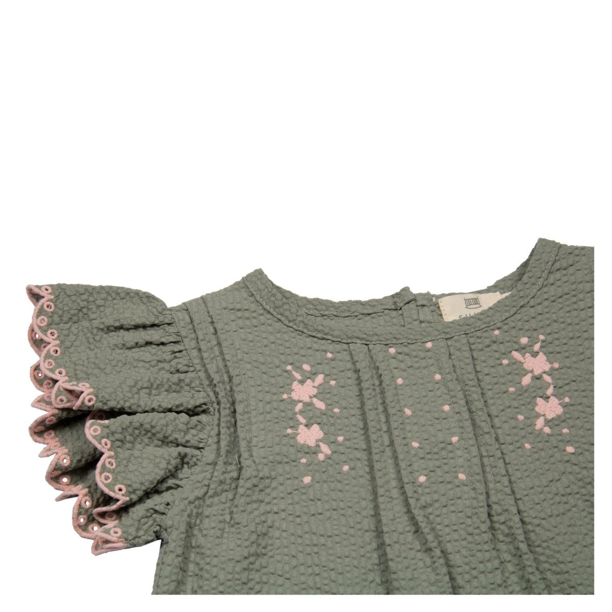 Seersucker Embroidered Overall - Suuky Porto