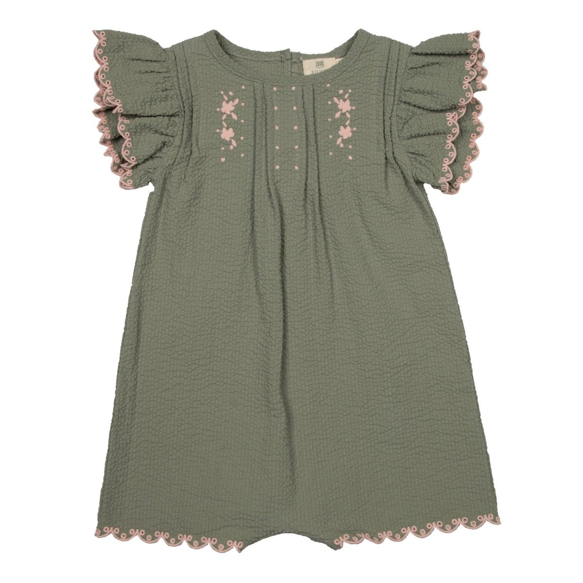 Seersucker Embroidered Overall - Suuky Porto