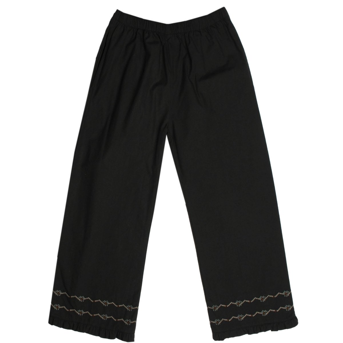 Soft Cotton Embroidered Pants - Suuky Porto