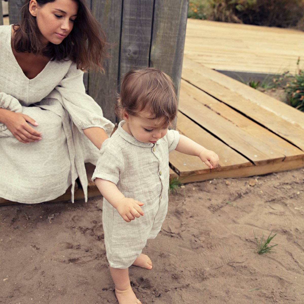 Soft Linen Baby Romper - Suuky Porto