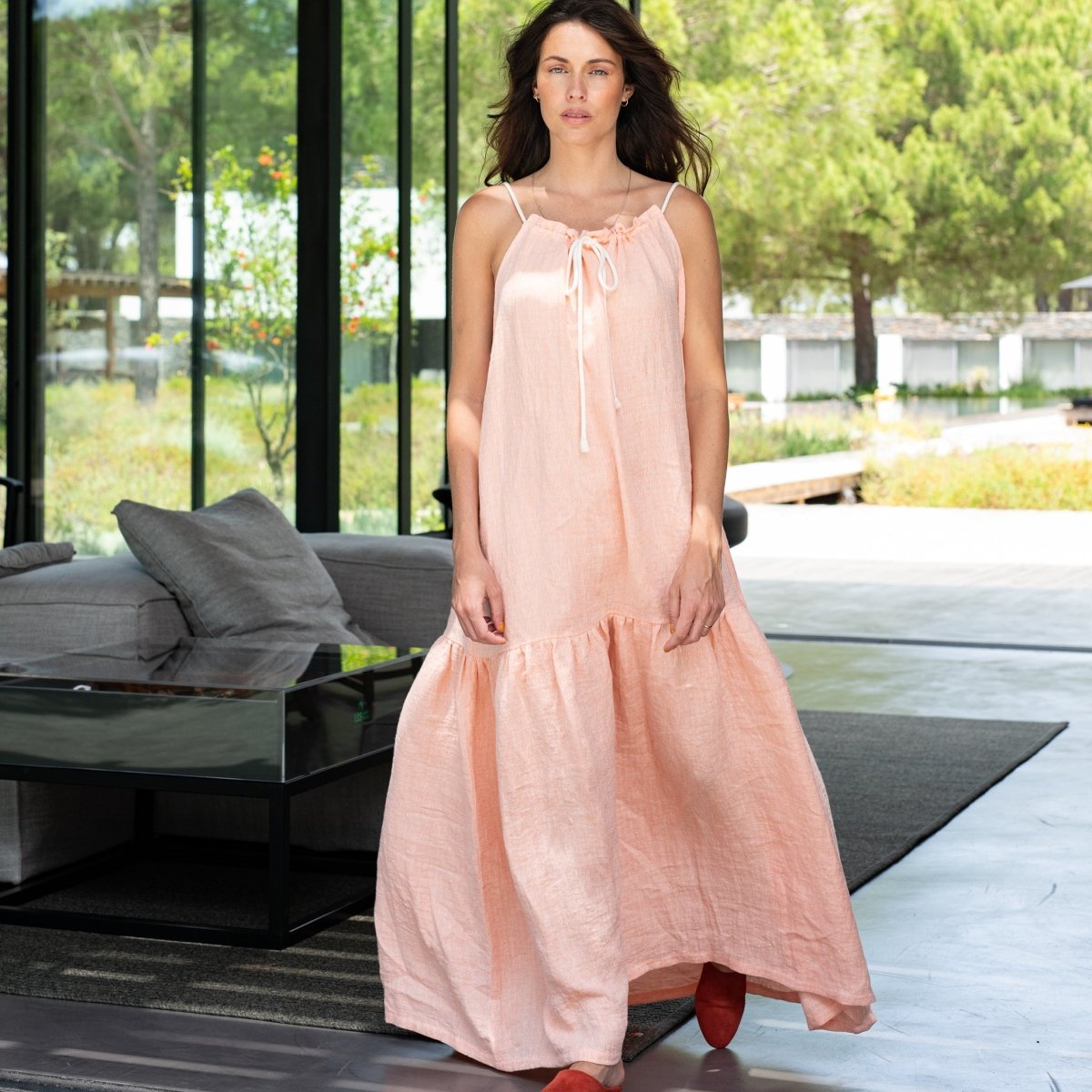 Soft Linen Woman Dress - Suuky Porto