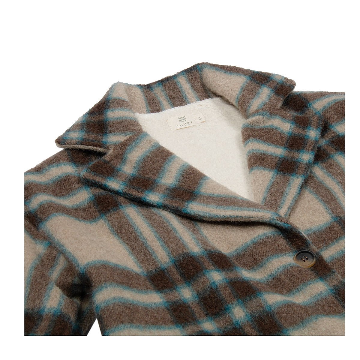 Soft Plaid Check Coat - Jackets & Kimonos Suuky Porto