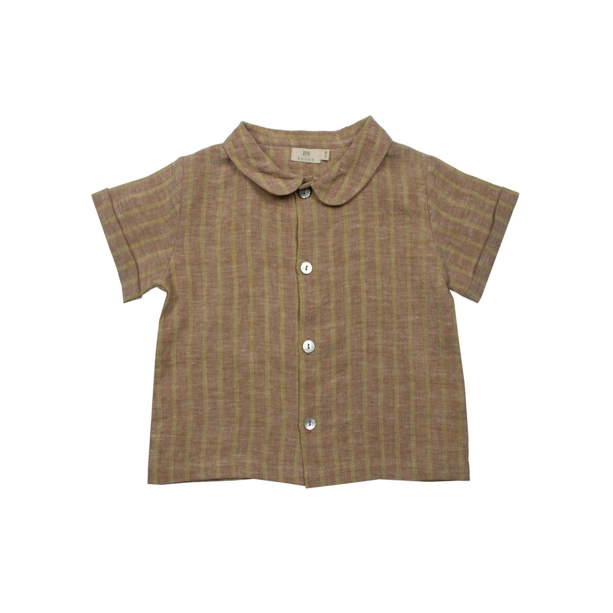 Striped Linen Baby Shirt - Suuky Porto