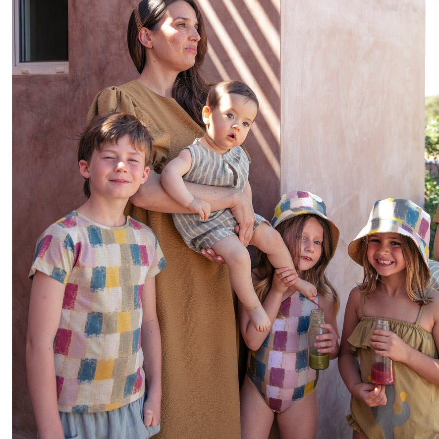 Striped Linen Overall - Suuky Porto