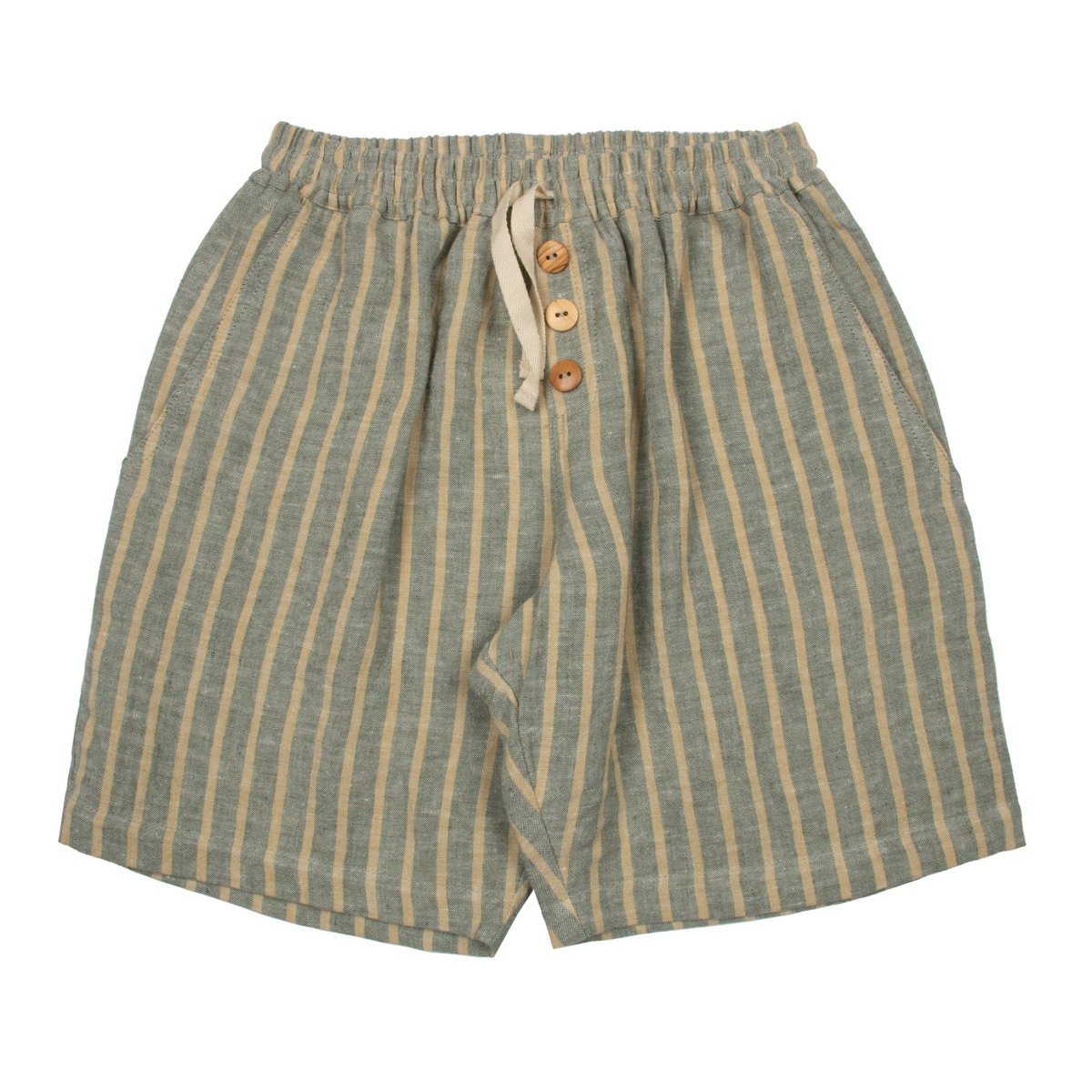 Striped Linen Shorts - Suuky Porto