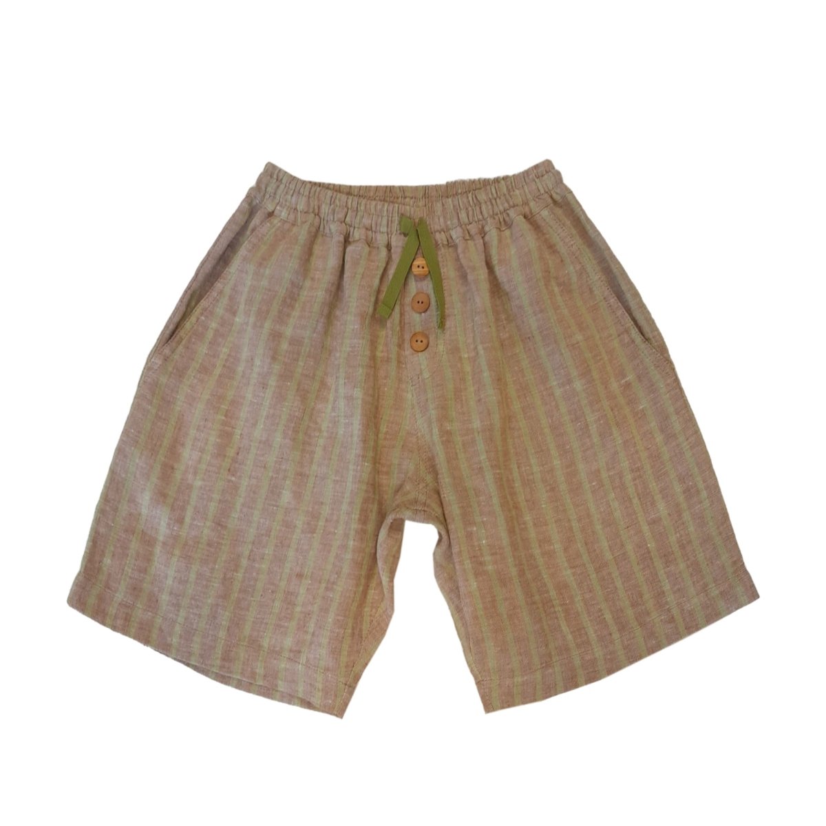 Striped Linen Shorts - Suuky Porto