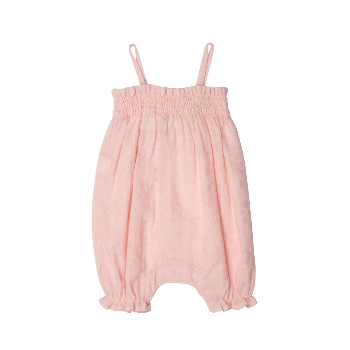 Textured Flower Cloud Pink Baby Overall - Suuky Porto