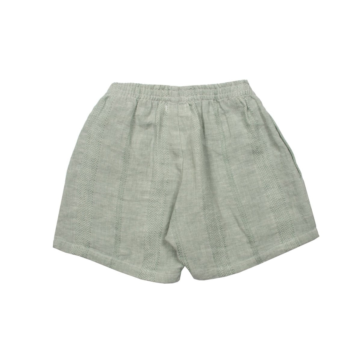 Textured Linen Long Shorts - Suuky Porto